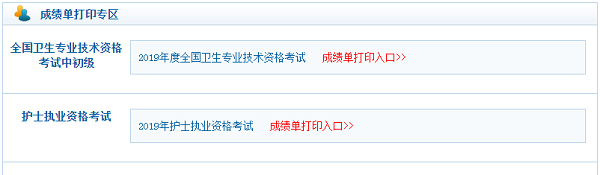 护士资格证成绩单打印入口